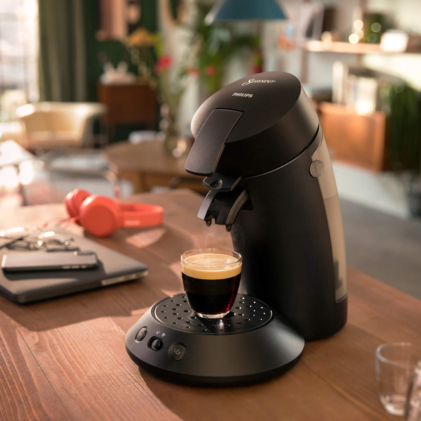 Cafetière à dosette Noir Intense – Modèle CSA210/61