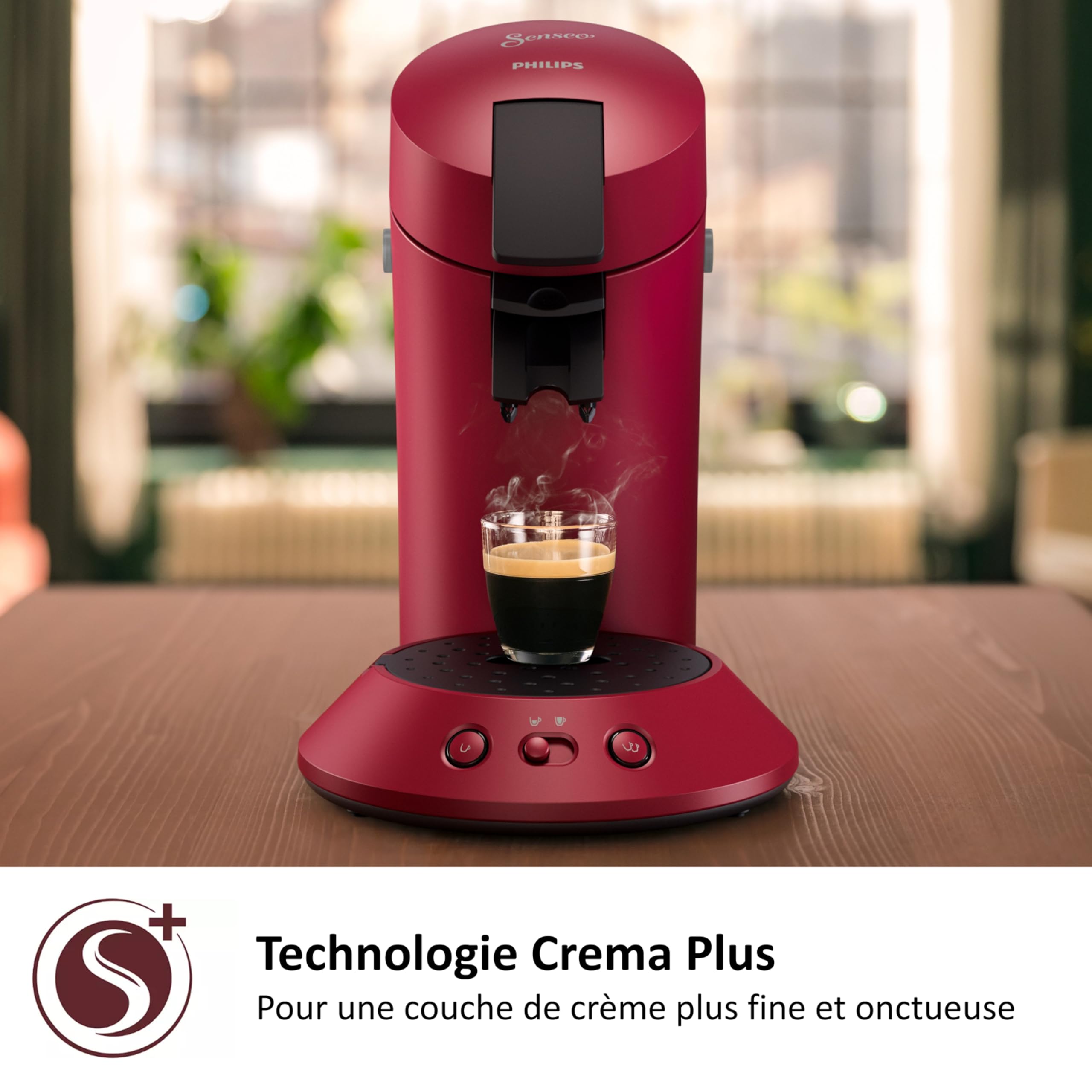 Machine à café à dosettes Rouge Personnalisable – Modèle CSA210/91