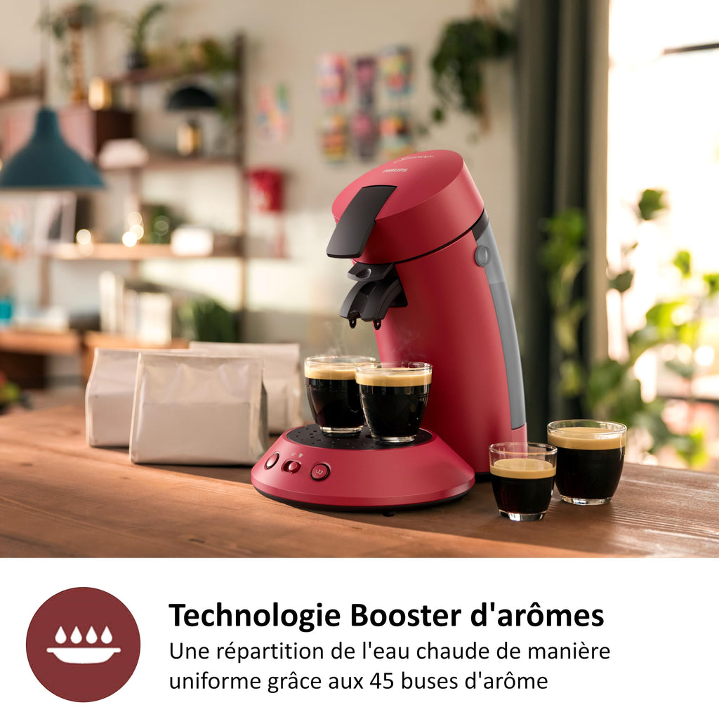 Machine à café à dosettes Rouge Personnalisable – Modèle CSA210/91