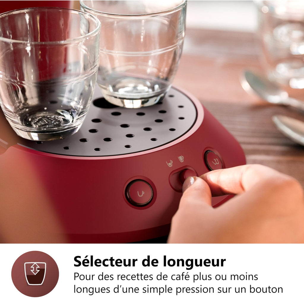 Machine à café à dosettes Rouge Personnalisable – Modèle CSA210/91